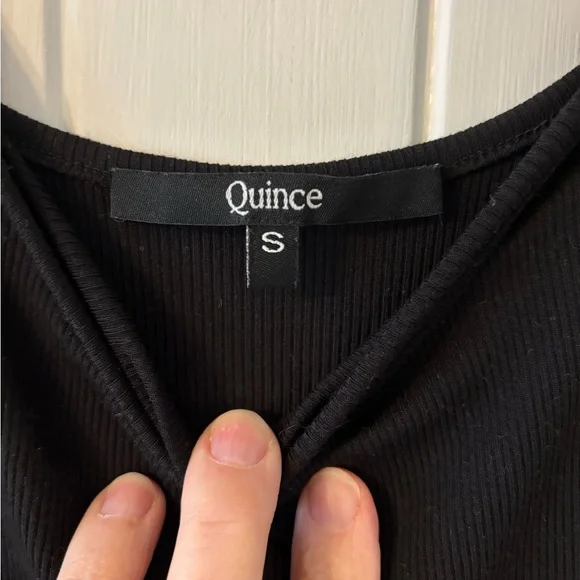 Quince Tencel Rib Black Maxi Dress, small. EUC! - Picture 8 of 9